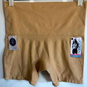 JOCKEY Short Slimmers Muffin Tamer. Tan color. Size XL. Microfiber Seam-free